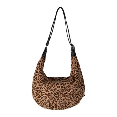 Imagem de NLAIOUSL Bolsa feminina de ombro de grande capacidade bolsa tiracolo casual bolsa de compras bolsa carteiro leopardo para uso diário