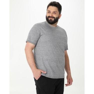Imagem de Camiseta Básica Masculina Plus Size Em Malha Mesclada Anti Odor-Masculino