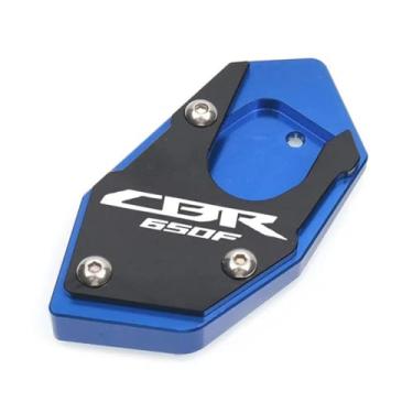 Imagem de Anti-derrapante Para cb650f cbr650f cb cbr 650f 2014 2015 2016 2017 2018 cnc pé suporte lateral almofada de extensão placa ampliar(Blue CBR)