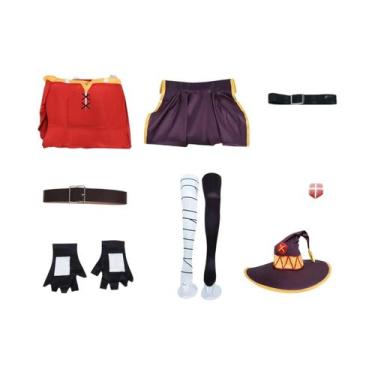 Imagem de Fantasia De Cosplay De Megumin Do Anime Konosuba: Boas-Vindas Ao Mundo