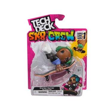 Imagem de Skate De Dedo E Boneco Sk8 Crew (Fone Verde) 96Mm Tech Deck