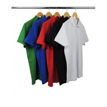 Imagem de Kit Sortido 5 Camisas Gola Polo Piquet Masculinas Lisa-Masculino