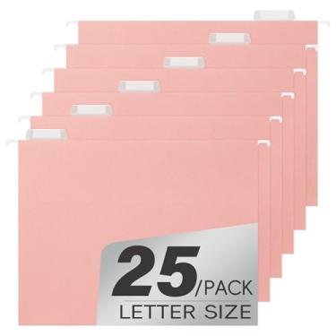 Imagem de pmybupo Pastas de arquivo suspensas de capacidade extra, pacote com 25 pastas suspensas reforçadas tamanho carta com expansão resistente de 5 cm, projetado para arquivos volumosos, tabelas médicas