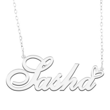 Imagem de A168A Colar de nome personalizado personalizado personalizado colar de nome banhado para mãe filha amizade feminino dia dos namorados aniversário de Natal ano novo, Metal, Sem pedras preciosas