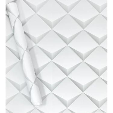 Imagem de Papel de Parede Madeira Ripado Mármore Adesivo Lavável 5m 10m 15m 20m AutoColante Sala Quarto Móveis(Geometria 3D,5 Metros (1 rolo))