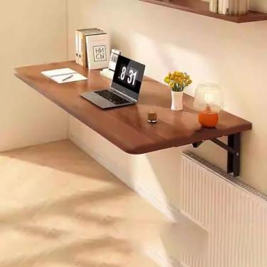 Imagem de Mesa dobrável montada na parede, mesa de cozinha, mesa de parede dobrável, lavanderia, mesa de parede, flutuante, economia de espaço para sala de jantar, estudo, cozinha, escritórios, quartos