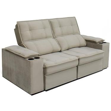 Imagem de Sofá 2,54 Metros Reclinável Gralha Azul Ferrara, Veludo - 3016