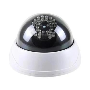 Imagem de Câmera Falsa De Vigilância Interna Grande Branca Com Luz, Sem Infraver