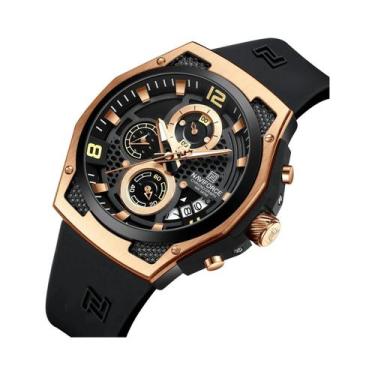 Imagem de Relógio De Quartzo Masculino De Luxo À Prova d'Água NAVIFORCE Com Puls