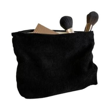 Imagem de Bolsa De Cosméticos De Corduroy De Grande Capacidade Para Mulheres, Or