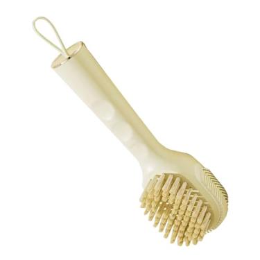 Imagem de Escova de limpeza de sapatos | cerdas macias reutilizáveis 2 em 1 | de tênis com suporte líquido - para lona couro bota de malha calçados lavanderia uso doméstico ao ar livre diário