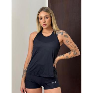 Imagem de Regata Feminina Poliamida Secagem Rápida, Leve E Confortável Preto-Feminino