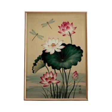 Imagem de Pôster De Arte Em Tela Estilo Asiático Com Tigre Japonês, Peixe Koi, S