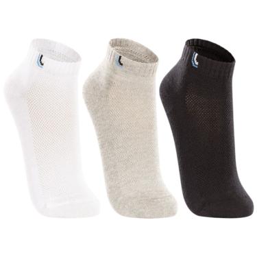 Imagem de Meia Kit Três Pares Unissex Casual Dia a Dia Cano Curto Lupo 03225-089