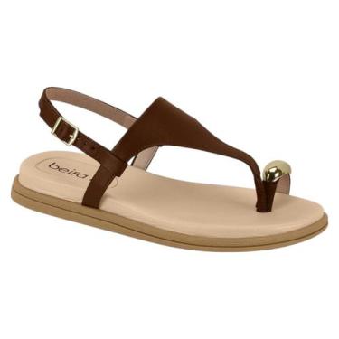 Imagem de Sandália Feminina Ring Toe Beira Rio 8513.113 - 36, Conhaque, 36
