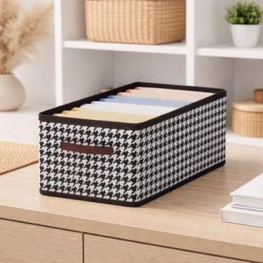 Imagem de Cesto Organizador Dobrável 40x28x20 Com Alças Multiuso Para Roupas Toa