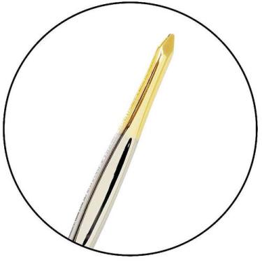 Imagem de Pinça Fina Dourada Profissional para Sobrancelhas TW-195DHG Klass Voug