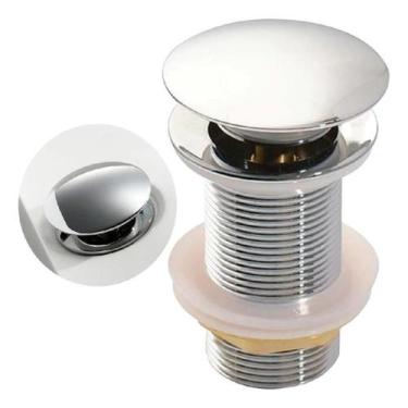 Imagem de Válvula para Cubas e Pias de Banheiro Metal Modelo Click UP Escoamento