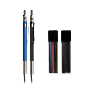 Imagem de Conjunto De Lápis Mecânico 2B 2.0mm Com Refil De Grafite Preto Para De