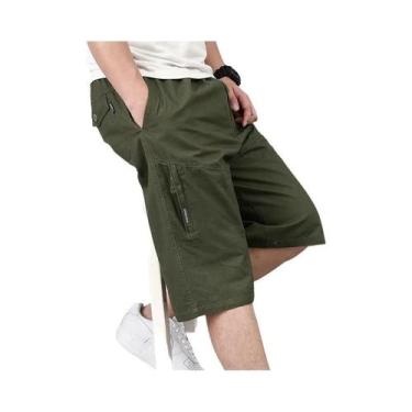 Imagem de Bermudas Cargo Casuais De Verão Para Homens plus Size, Respiráveis, De