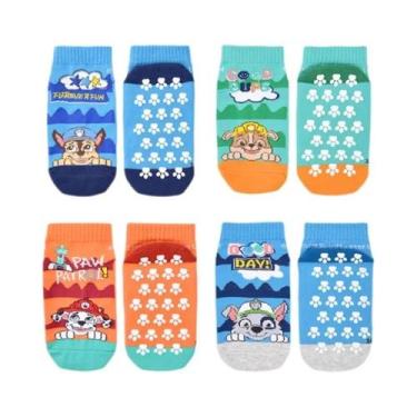 Imagem de Meias De Algodão Antiderrapantes Para Crianças 4 Pares Paw Patrol Chas