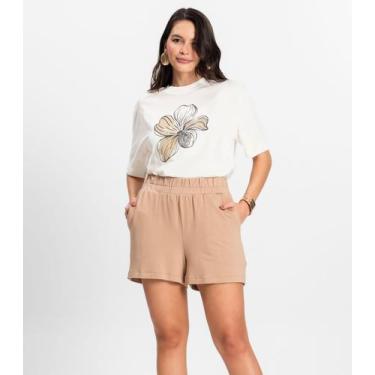 Imagem de Bermuda Feminina em Viscose Sarjada Pesada Rovitex Azul, P, Azul