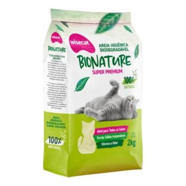 Imagem de Bionature Wisecat Super Premium Areia Sanitária Higiênica Biodegradáve