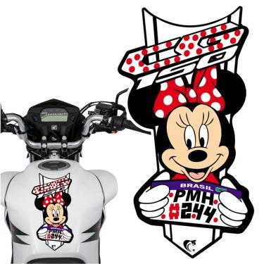 Imagem de Adesivo Faixa Gravata Sem Resina Moto Cg 150/160 Minnie Branco Cor Cg 150