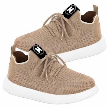 Imagem de Tênis Baby Molekinho Knit Leve Ajuste Perfeito Abraça os Pés, Areia, 2