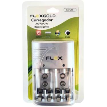 Imagem de Carregador de Pilhas AA/AAA/9V FXC16 Bivolt Flex