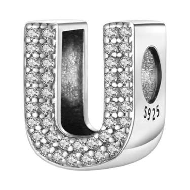 Imagem de Pulseira De Prata 925 Com Berloques De 26 Letras Clássicas Para Mulher