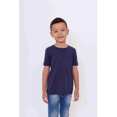Imagem de Camiseta Infantil Masculina Básica - WG, Azul marinho, 12