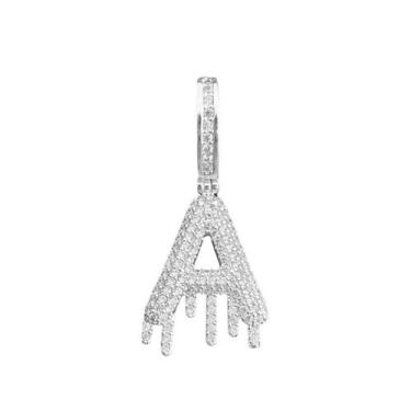 Imagem de Pingente Masculino Letra Cravejada em Zircoia Banhado Prata 925 - Trop