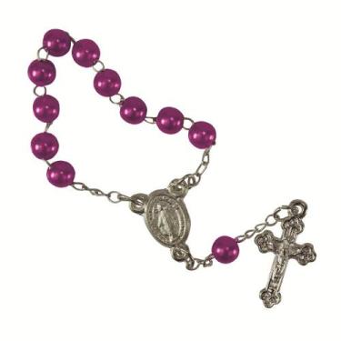 Imagem de Mini Terço para Lembrancinhas - SJO Artigos Religiosos, Roxo