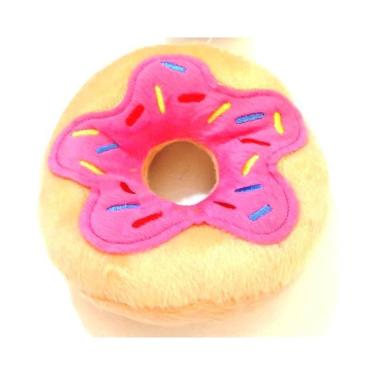 Imagem de Brinquedo Pet Rosquinha De Pelúcia Para Cães Rosa