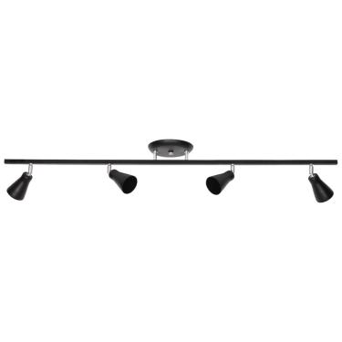 Imagem de SPOT Sobrepor EM Aluminio E27 520 4 TRILHO Preto