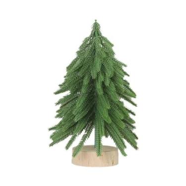 Imagem de Mini Árvore De Natal Artificial Coberta De Neve Para Decoração De Mesa