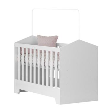 Imagem de Berço Mini Cama 100% Mdf Duda Quarto De Bebê Tigus Baby Branco