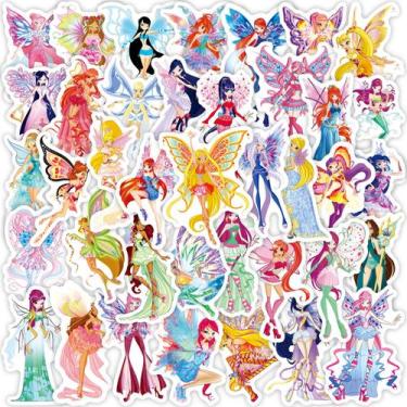 Imagem de Adesivos 50 unidades/lote Butterflys Fairys Waterys Waterproof Vinyl A