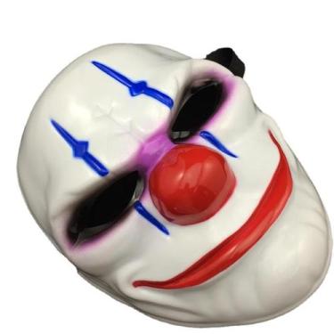 Imagem de Máscara de cosplay Paydays2 Clown Halloween Plastic Overhead - yiweisa