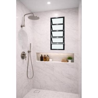 Imagem de Vitro Basculante Alumínio Preto 1 Seção 100X40 Brecorimo