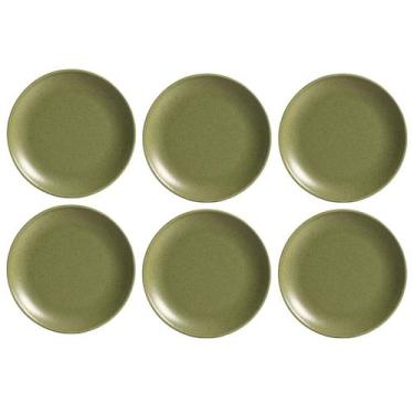 Imagem de Prato de Sobremesa Coup Organic Olive de Cerâmica 21cm 6 Unidades - Al