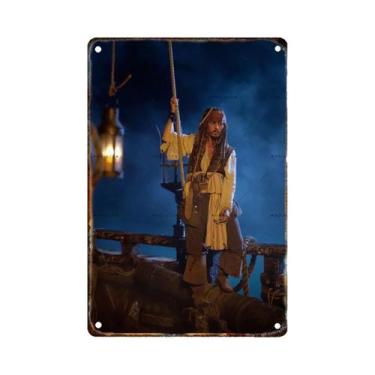 Imagem de Placa De Metal Retrô Piratas Do Caribe Disney Arte De Parede Decoração