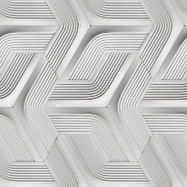 Imagem de Papel De Parede 3D Listras Geometricas Autocolante Lavavel