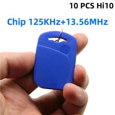 Imagem de Chaveiro RFID De Chip Duplo 10pçs 125KHz T5577 13.56MHz UID Regravável