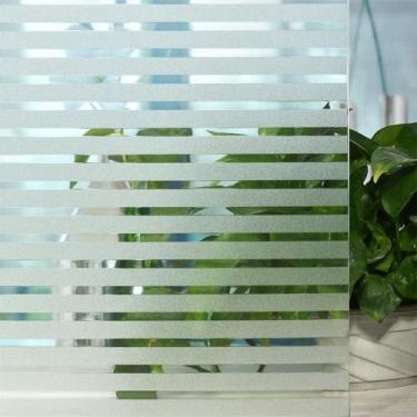 Imagem de Pelicula Eletrostatica para Vidro Blindex Modelo Jateado Faixas 200x60