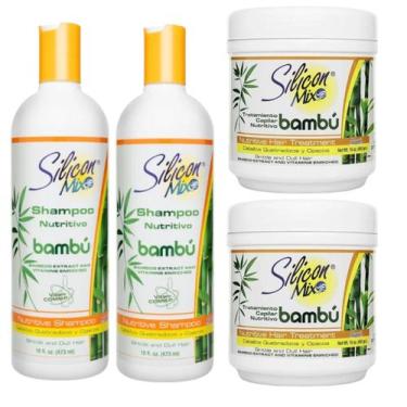 Imagem de Kit Silicon Mix Bambu 2 Shampoo 473ml + 2 Máscaras 450g