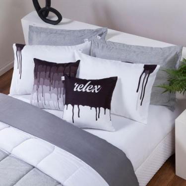 Imagem de Kit Edredom Casal 7 Peças Poliéster e Linho Decoração Sofisticada e Mo
