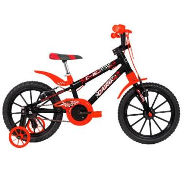 Imagem de Bicicleta Infantil Cairu C-16 ABS Aro 16, Preto com vermelho