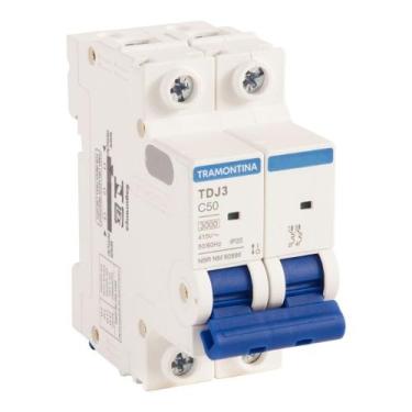 Imagem de Disjuntor Bipolar 50A Din TDJ3-2C50 Curva C 3Ka 58012110 Tramontina - 